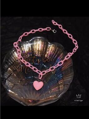 Y2K Aesthetics Harajuku Heart Pendant Pink Necklace